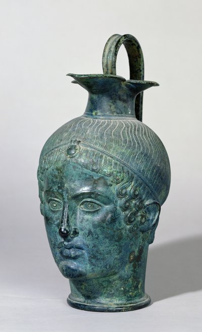 Oinochoe in Form des Kopfes eines jungen Mannes, bekannt als 